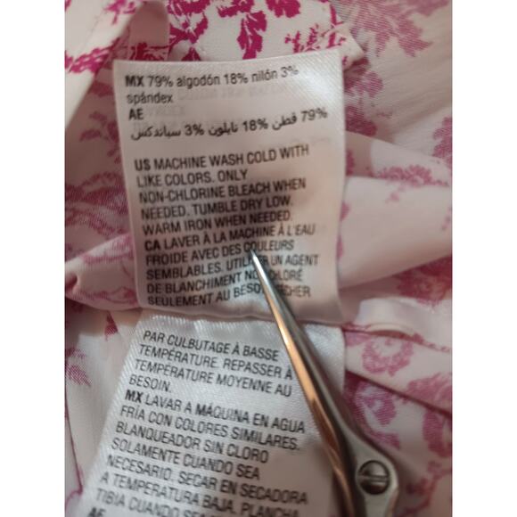 NEW CHARTER CLUB Sleeveless Top Blouse Shirt 10 Pink Floral Summer Feminine - Picture 6 of 8